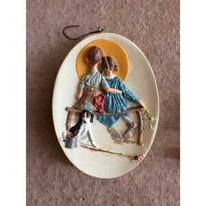 Hallmark "Little Spooners" Christmas Holiday Ornament 1996 Norman Rockwell